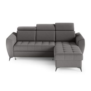 Canapé D’angle Aurora I Convertible Avec Appuie-têtes Réglables - Gris