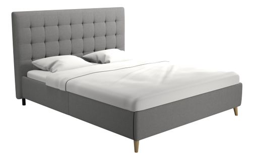 Lit 160x200 cm JAPP 2 SCANDI tissu gris