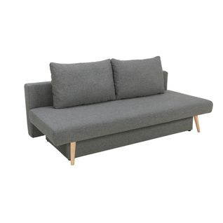 Banquette 3 places VILLA tissu gris