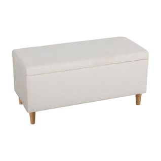 Banc coffre JAPP tissu bouclette beige
