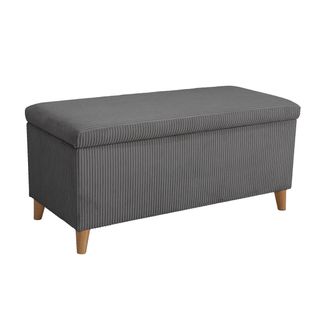 Banc coffre JAPP velours côtelé anthracite