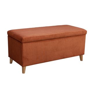 Banc coffre JAPP velours côtelé terracotta
