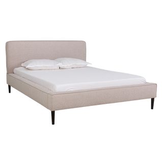 Lit 160x200 cm VICTORIA tissu style beige