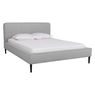 Lit 160x200 cm VICTORIA tissu style gris souris