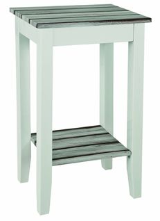 Console En Mdf Coloris Blanc-maritimo-pin, Dim : L40 X P30 X H69 Cm