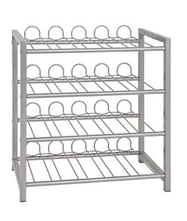 Porte Bouteilles 4 Alu, L54 X H90 X P31 Cm