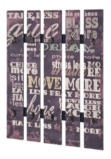 Patère Murale Optique Vintage Brun Foncé, L70 X H100 X P9 Cm