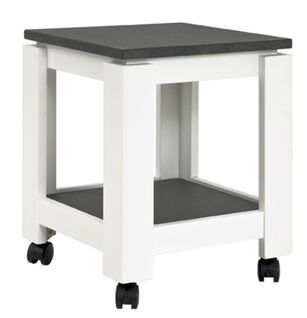 Desserte Coloris Optique Granit-blanc - Dim : L 35 X P 35 X H 45 Cm