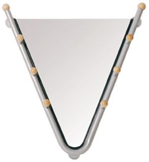 Miroir Murale Coloris Hêtre-alu - Dim : L 62 X H 15 X P 67 Cm