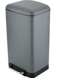 Poubelle Rectangulaire à Pédale Coloris Anthracite - 30 Litres