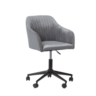 Chaise Dactylo - Fauteuil De Bureau Venice Velours Gris