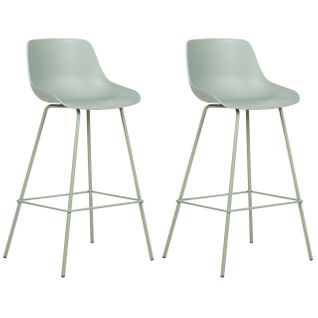 Lot De 2 Tabourets De Bar - Chaises De Bar Emmet Vert Clair