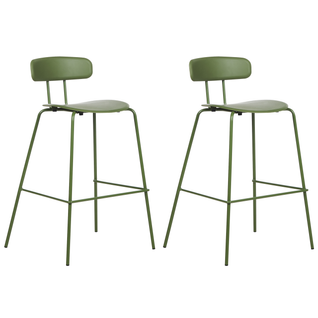 Lot De 2 Tabourets De Bar - Chaises De Bar Sibley Vert