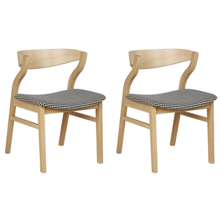 Lot De 2 Chaises De Salle à Manger - Chaises De Cuisine Maroa Bois Noir/blanc