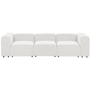 Canapé Modulable 3 Places - Canapé Modulaire Falsterbo Velours Côtelé Blanc Cassé