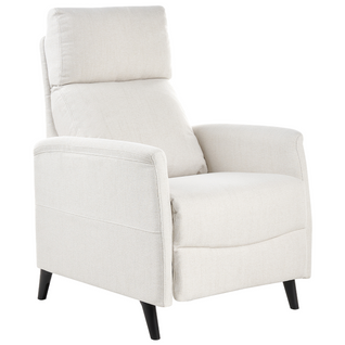 Fauteuil Inclinable - Fauteuil Relax Selvik Repose-pieds Inclus Tissu Blanc Cassé