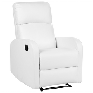 Fauteuil Inclinable - Fauteuil Relax Virrat Repose-pieds Inclus Cuir Pu Blanc