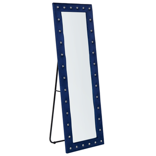 Miroir Sur Pied - Miroir Sur Toute La Longueur Ansouis 150 Cm Velours Bleu Marine