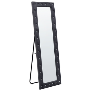 Miroir Sur Pied - Miroir Sur Toute La Longueur Ansouis 150 Cm Velours Gris Foncé