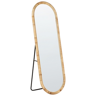 Miroir Sur Pied - Miroir Sur Toute La Longueur Montot 150 Cm Rotin Naturel