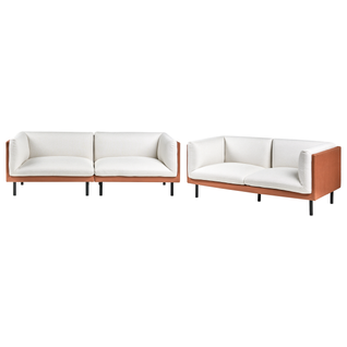 Ensemble De Canapés Droits 5 Places - Ensemble De Canapés Vorgod Tissu Blanc Cassé