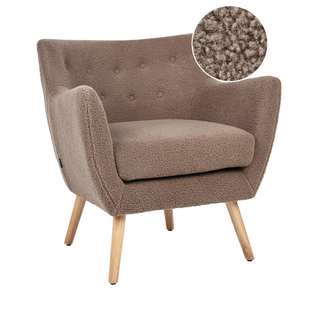 Fauteuil Fixe Fauteuil De Salon Drammen Bouclé Marron