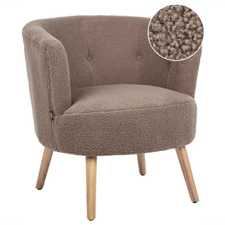 Fauteuil Fixe Fauteuil De Salon Odenzen Bouclé Marron
