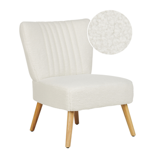 Fauteuil Fixe Fauteuil De Salon Vaasa Bouclé Blanc