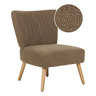 Fauteuil Fauteuil De Salon Vaasa Bouclé Marron