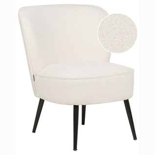 Fauteuil Fixe Fauteuil De Salon Voss Bouclé Blanc
