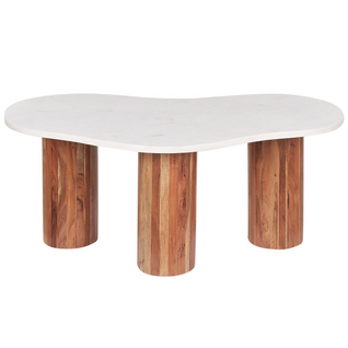 Table Basse - Table De Salon Casablanca Marbre Blanc