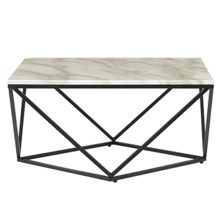 Table Basse - Table De Salon Malibu Marbre Blanc