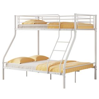 Lit Superposé Trixie 90x200 etamp; 140x200 - Métal - Blanc Mat