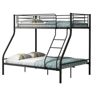 Lit Superposé Trixie 90x200 etamp; 140x200 - Métal - Noir Mat