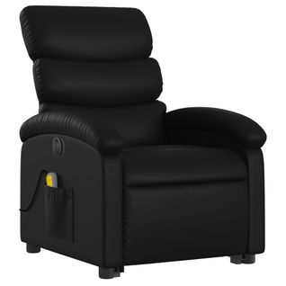 Fauteuil Relax - Fauteuil Inclinable - Fauteuil De Relaxation Électrique Noir Similicuir We248