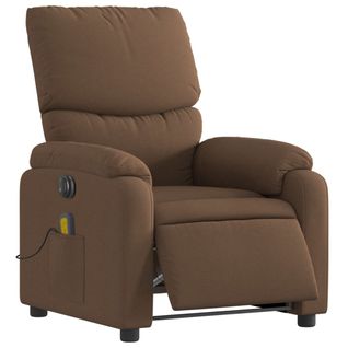 Fauteuil Relax - Fauteuil Inclinable - Fauteuil De Relaxation Électrique Marron Tissu We233