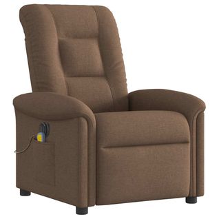 Fauteuil Relax - Fauteuil Inclinable - Fauteuil De Relaxation Électrique Marron Tissu We235