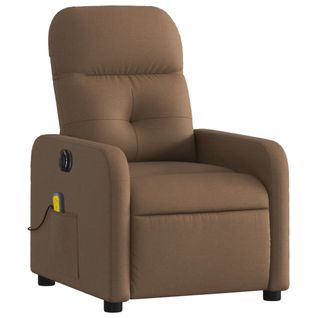Fauteuil Relax - Fauteuil Inclinable - Fauteuil De Relaxation Électrique Marron Tissu We244