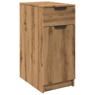 Armoire De Bureau - Rangement Bureau Chêne Artisanal 33x50x75 Cm Bois D'ingénierie