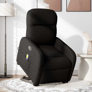 Fauteuil Relax - Fauteuil Inclinable - Fauteuil De Relaxation Électrique Noir Tissu We257