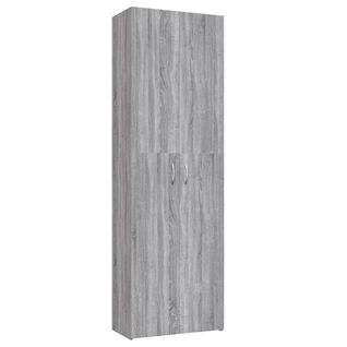 Armoire De Bureau - Rangement Bureau - Meuble Bureau Sonoma Gris 60x32x190 Cm Bois D'ingénierie