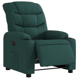 Fauteuil Relax - Fauteuil Inclinable Électrique Vert Foncé Tissu We718