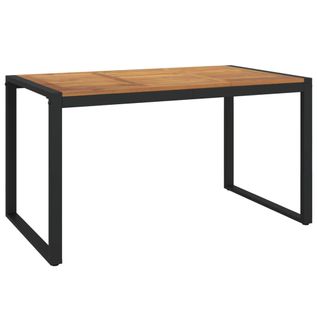 Table De Jardin - Table D'extérieur Et Pieds En Forme De U 140x80x75 Cm Bois Acacia