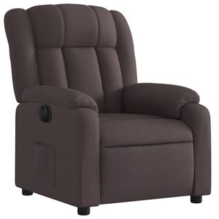 Fauteuil Relax - Fauteuil Inclinable Électrique Marron Foncé Tissu We564
