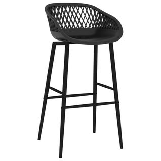 Lot De 4 Tabourets De Bar - Chaises De Bar Noir Ta436