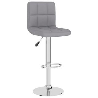 Tabouret De Bar - Chaise De Bar Gris Clair Tissu Ta493