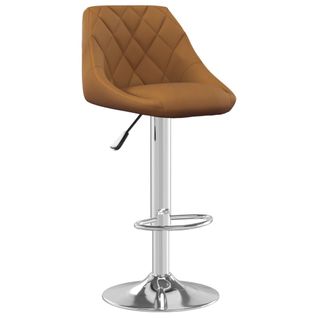 Tabouret De Bar - Chaise De Bar Marron Velours Ta529