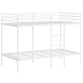 Lit Superposé - Lit Enfant Sans Matelas Blanc 107x203 Cm Acier