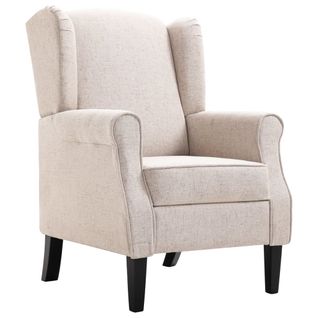 Fauteuil Fixe - Fauteuil De Salon Beige Tissu