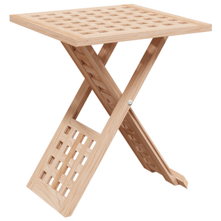 Table Basse Table De Salon - Pliable 33x33x40,5 Cm En Bois Massif Noyer Z11
